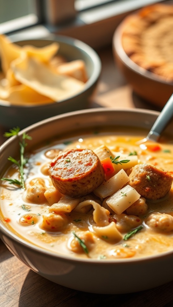 Creamy Parmesan Italian Sausage Soup