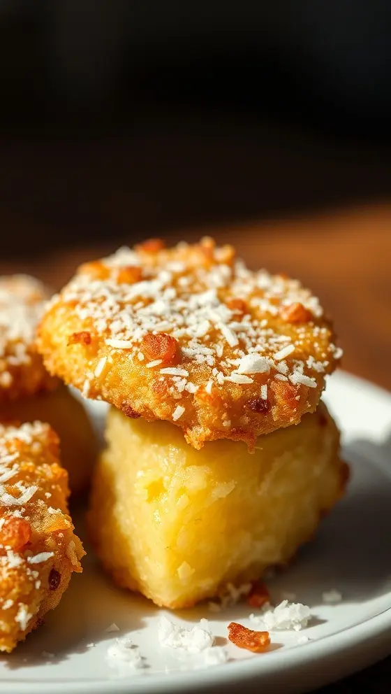 Fried Pineapple with Coconut Crust