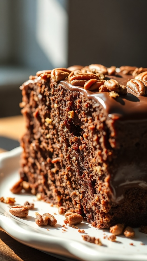 German Chocolate Pecan Pound Cake
