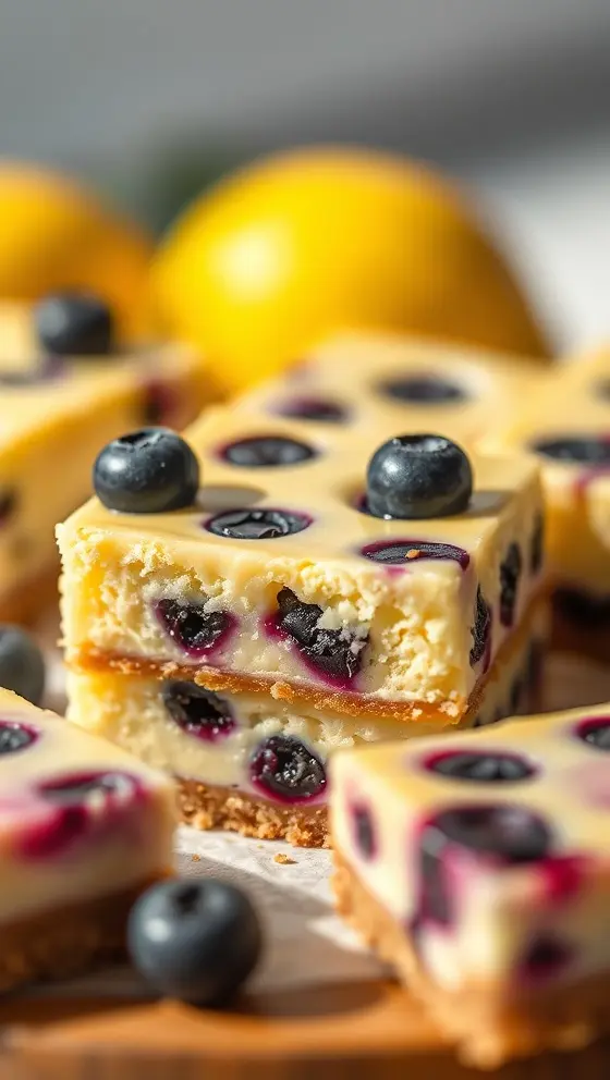 Lemon Blueberry Cheesecake Bars