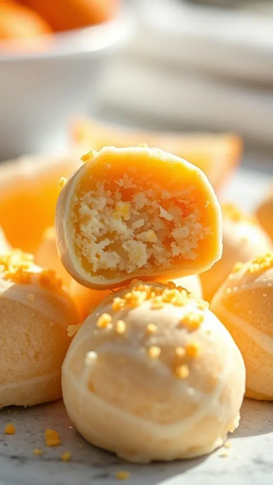 No Bake Orange Creamsicle Truffles
