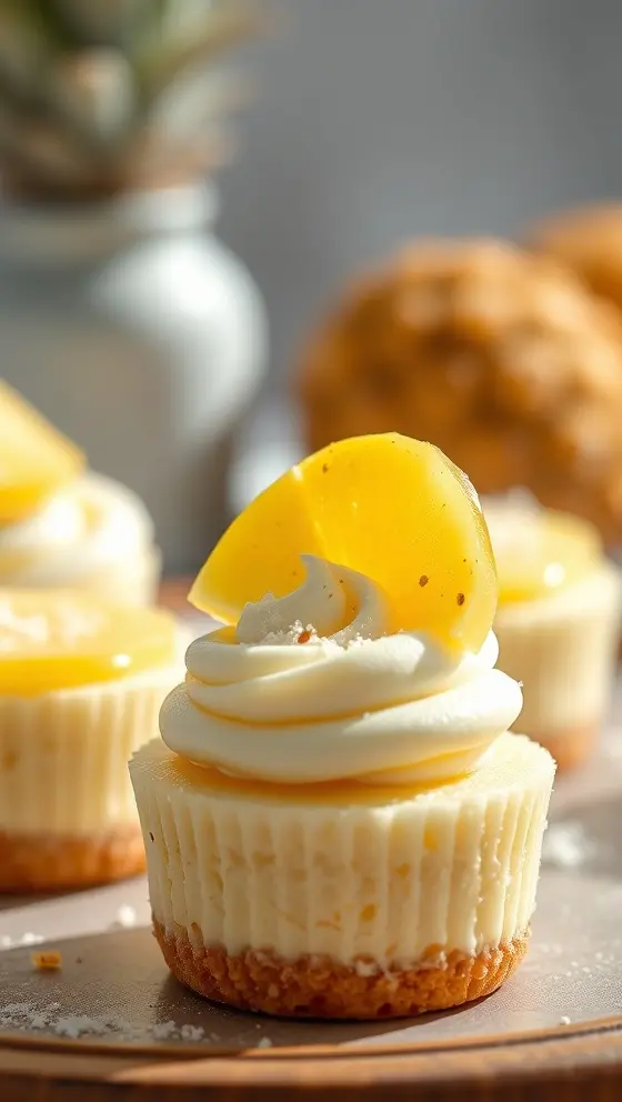 Pineapple Coconut Cheesecake Minis