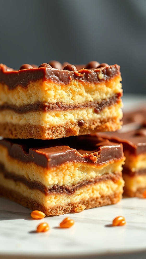 Reeses Butterfinger Cheesecake Bars