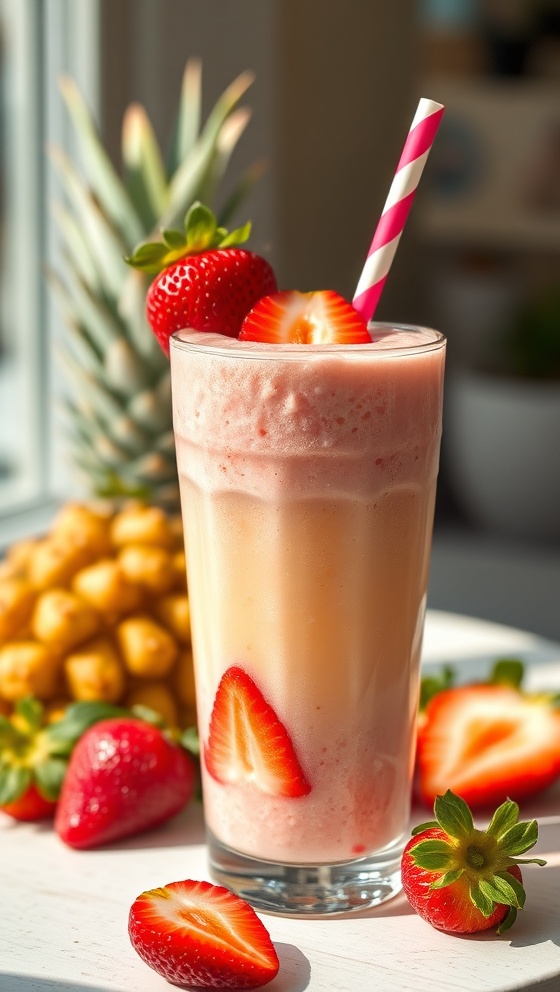 Strawberry Pina Colada Smoothie