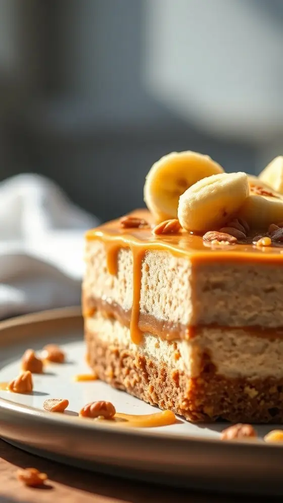 Banana Caramel Nut Cheesecake