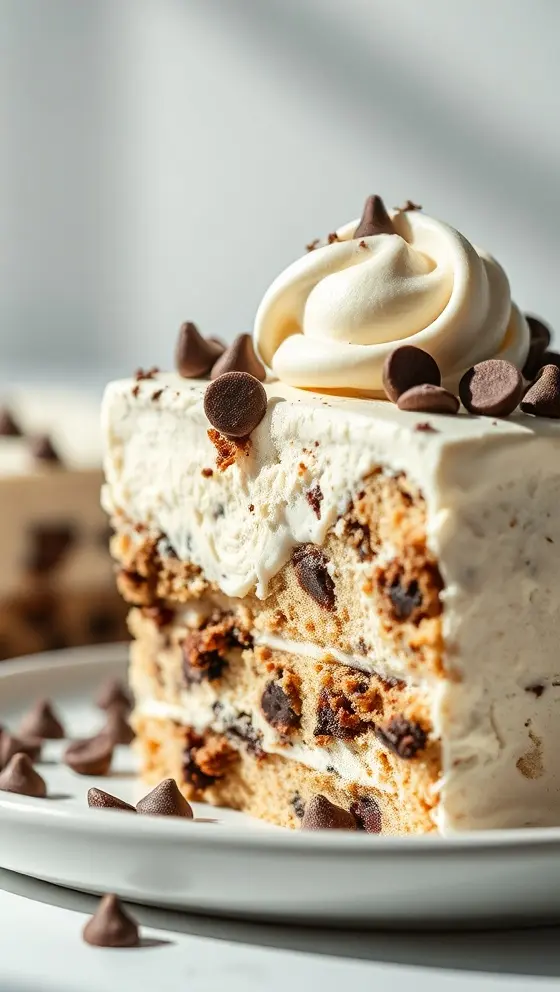 Chocolate Chip Cookie Dough Ice Cream Cake