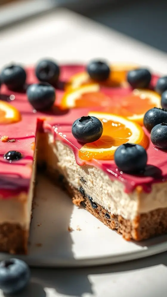 Citrus Blueberry Cheesecake