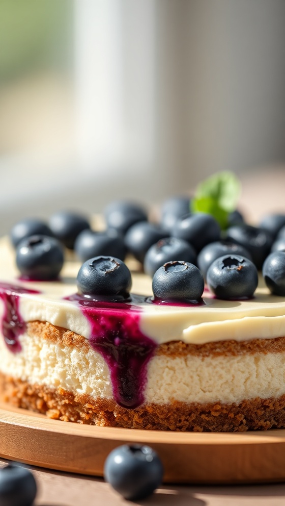 No Bake Blueberry Cheesecake