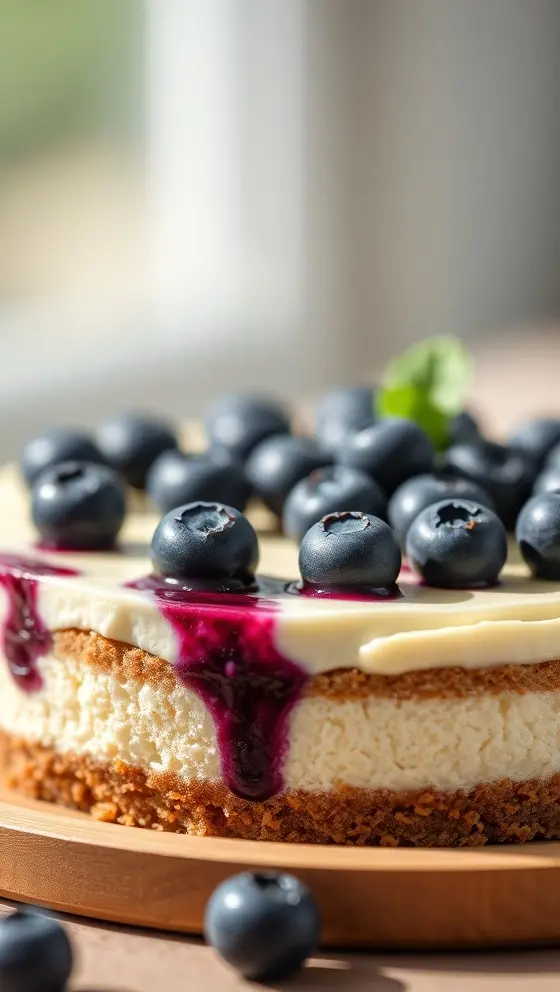 No Bake Blueberry Cheesecake