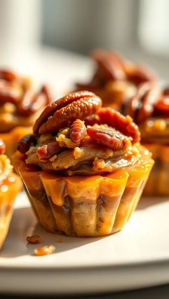 Pecan Caramel Baklava Cups