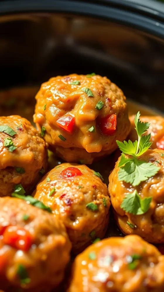 Slow Cooker Tuscan Chicken Meatballs